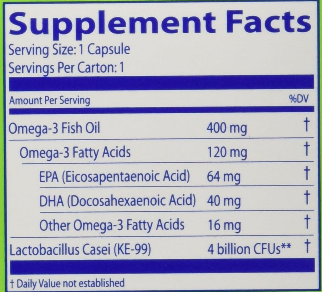 Restora Probiotic with Omega 3 and Strain KE-99
