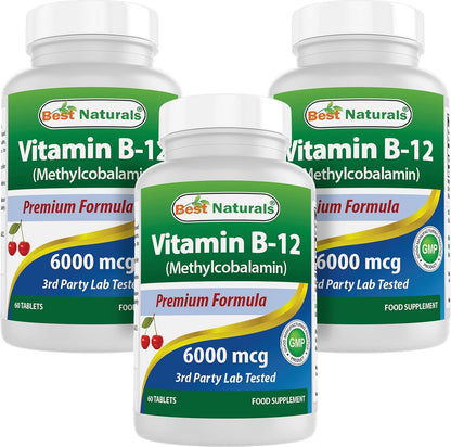 Best Naturals Vitamina B12 Metilcobalamina – Contribuye a la formación normal de glóbulos rojos , ayudando al – Image 1