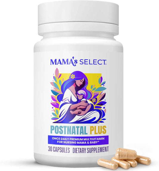 Mama's Select Vitaminas Postnatales – Multivitamínico Postparto, 30 Cápsulas
