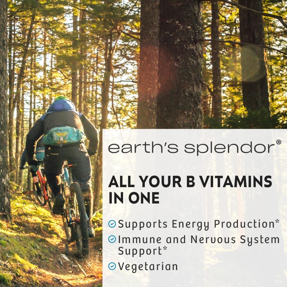 Earth's Splendor Complejo B - 60 Comprimidos - Apoya Energía, Metabolismo y Sistema Inmunológico