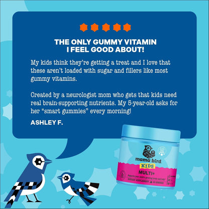 Mama Bird Kids Multi+ Gummies - – Formas biodisponibles: Busca nutrientes en formas metiladas o bioactivas, como – Image 8