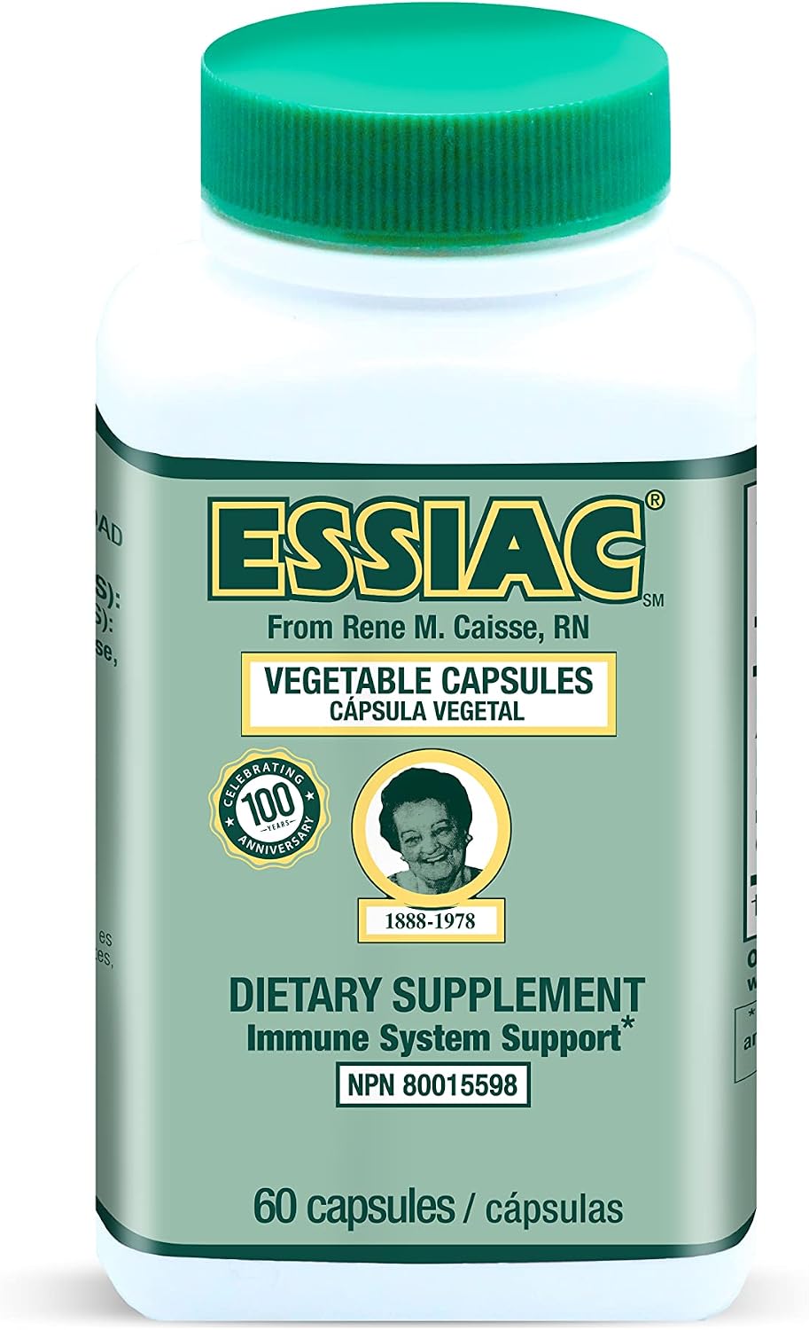 ESSIAC Tea Cápsulas de Extracto Herbal Natural - 60 Cápsulas