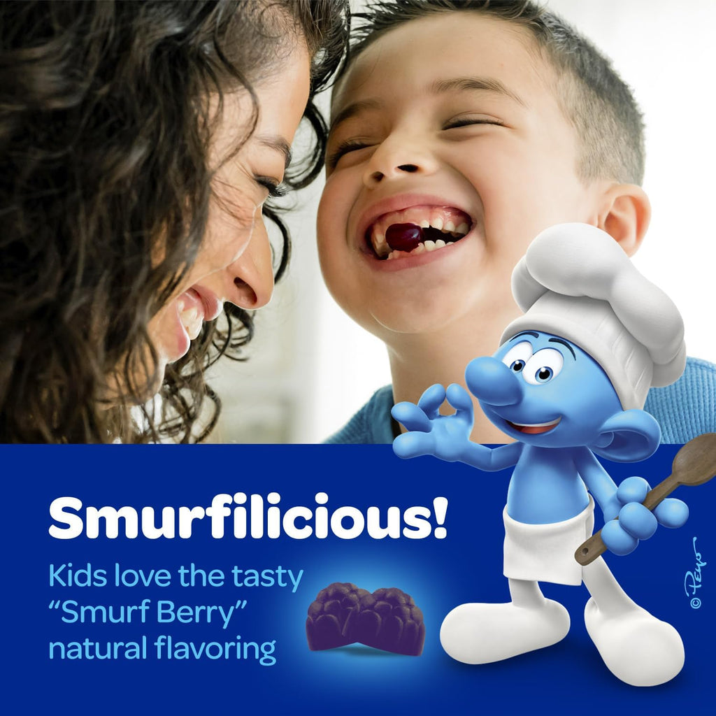 Gomitas de Apoyo Inmunológico Smurfs para Niños con Saúco, Vitamina C y Zinc - 40 uds