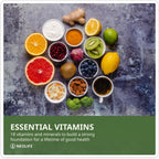NeoLife Vita-Squares - Multivitamínico infantil masticable con 18 vitaminas y minerales, hierro, zinc, vitamina D3, complejo B, vitaminas C y E, sabor bayas cítricos, 180 comprimidos