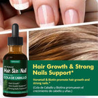 Herbmood Gotas de Cola de Caballo, Biotina y Romero – 60 ml – Suplemento para Cabello, Uñas y Piel