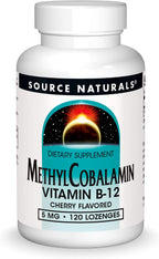 Source Naturals Metilcobalamina Vitamina B12 5 mg Sabor Cereza - 120 Comprimidos