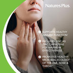 NaturesPlus Pastillas para Oídos, Nariz y Garganta con Probiótico K12 - 60 Pastillas