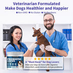 Probióticos para Perros - Salud Digestiva, Piel e Inmunidad - Masticables de Pollo (120 chews)