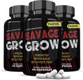 Savage Grow 742MG Fórmula Avanzada para la Salud Masculina (3 Paquetes, 180 Cápsulas)