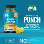 Cure24 - Gominolas de Biotina con Vitamina C, E, Colágeno y Zinc - 60 Gominolas