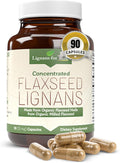 Lignans For Life Lignanos de Linaza - Suplemento Orgánico de Lignanos de Linaza para Perros y Personas, 15mg, 90 Cápsulas