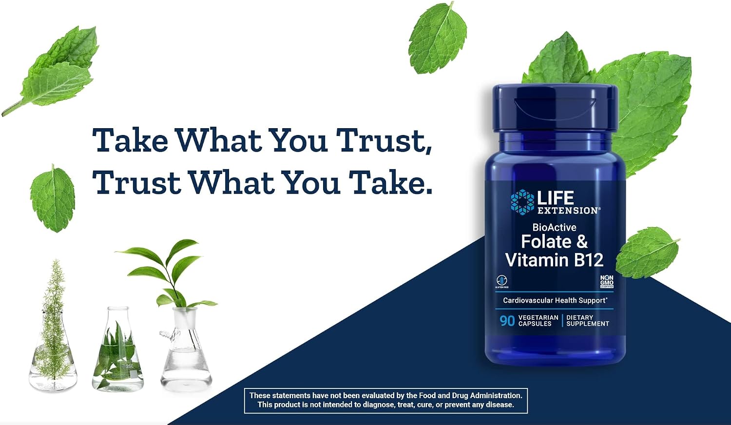 Life Extension BioActive Folate & Vitamin B12, 150 Cápsulas Vegetales (Pack de 2)