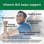 Nature Made Vitamina B12 1000 mcg, Suplemento para el Metabolismo Energético, 75 Comprimidos de Liberación Prolongada