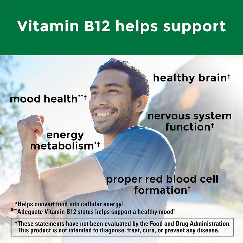Nature Made B-12 1000 mcg Cherry Flavor Micro Lozenges (2 Bottles of 50 ct.)
