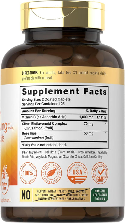 Carlyle Vitamina C 1000mg con Escaramujo y – Escaramujo (Rosa canina): Aporta antioxidantes naturales. – Image 2
