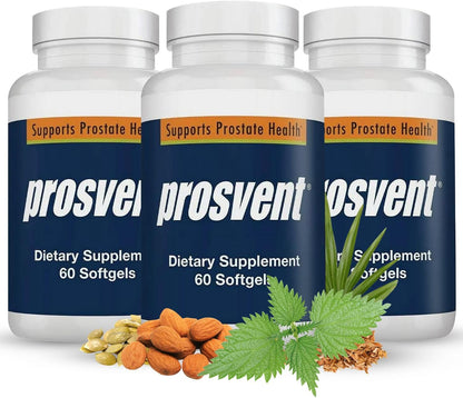 Prosvent - Suplemento de Saw Palmetto para la Próstata con Beta Sitosterol, Zinc y Vitamina D - 180 Cápsulas Blandas – Image 1