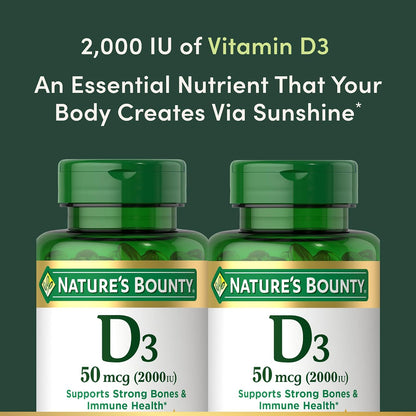 Nature's Bounty Vitamina D3 2000 UI, 150 – Función muscular: Contribuye al funcionamiento normal de los músculos*. – Image 3