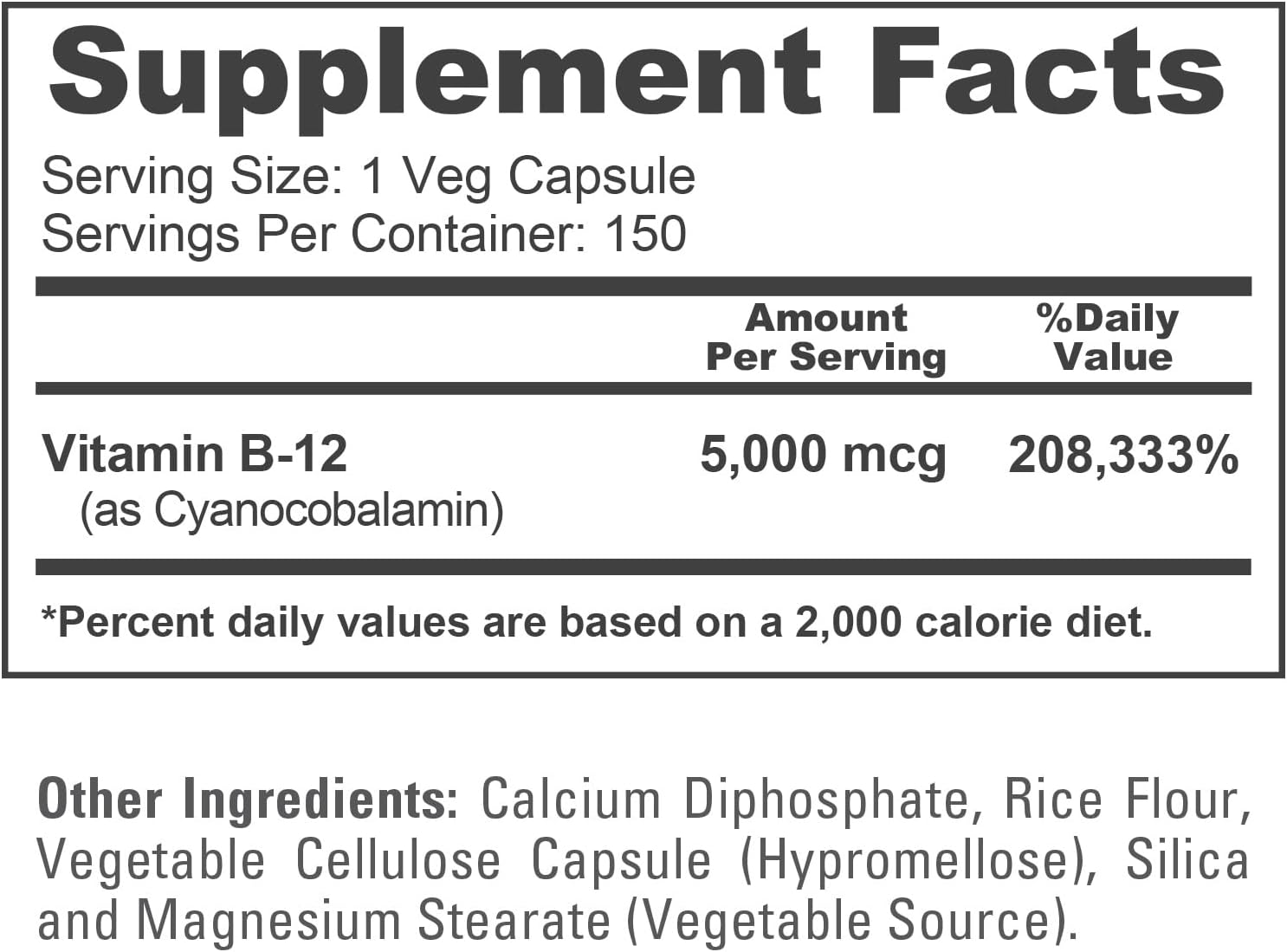 NusaPure Vitamina B12 5000 mcg - 150 Cápsulas Vegetales Vegano
