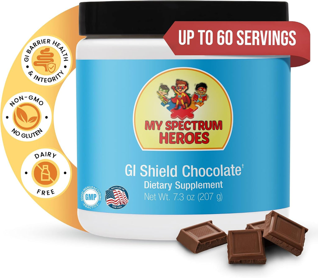 My Spectrum Heroes GI Shield – Suplemento para la Salud Intestinal, Chocolate, 30 Dosis