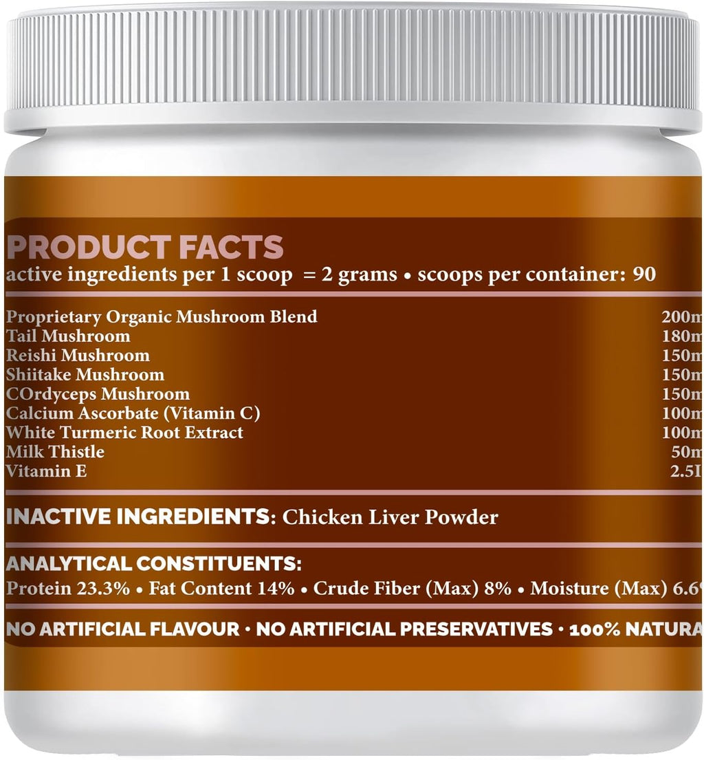 Live Well Dog Mezcla de Hongos en Polvo para Perros y Gatos 300g