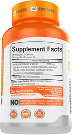 Herbtonics Vitamina C Liposomal 1500 mg – 120 Cápsulas Veganas