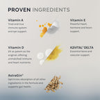 InfiniWell Defend Pro - Vitamina A, D3 y K2, 60 Cápsulas