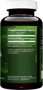 MRM Nutrition Organic Moringa Leaf Capsules - 60 Capsules