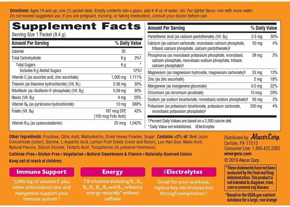 Emergen-C Limonada Rosa - 30 Sobres