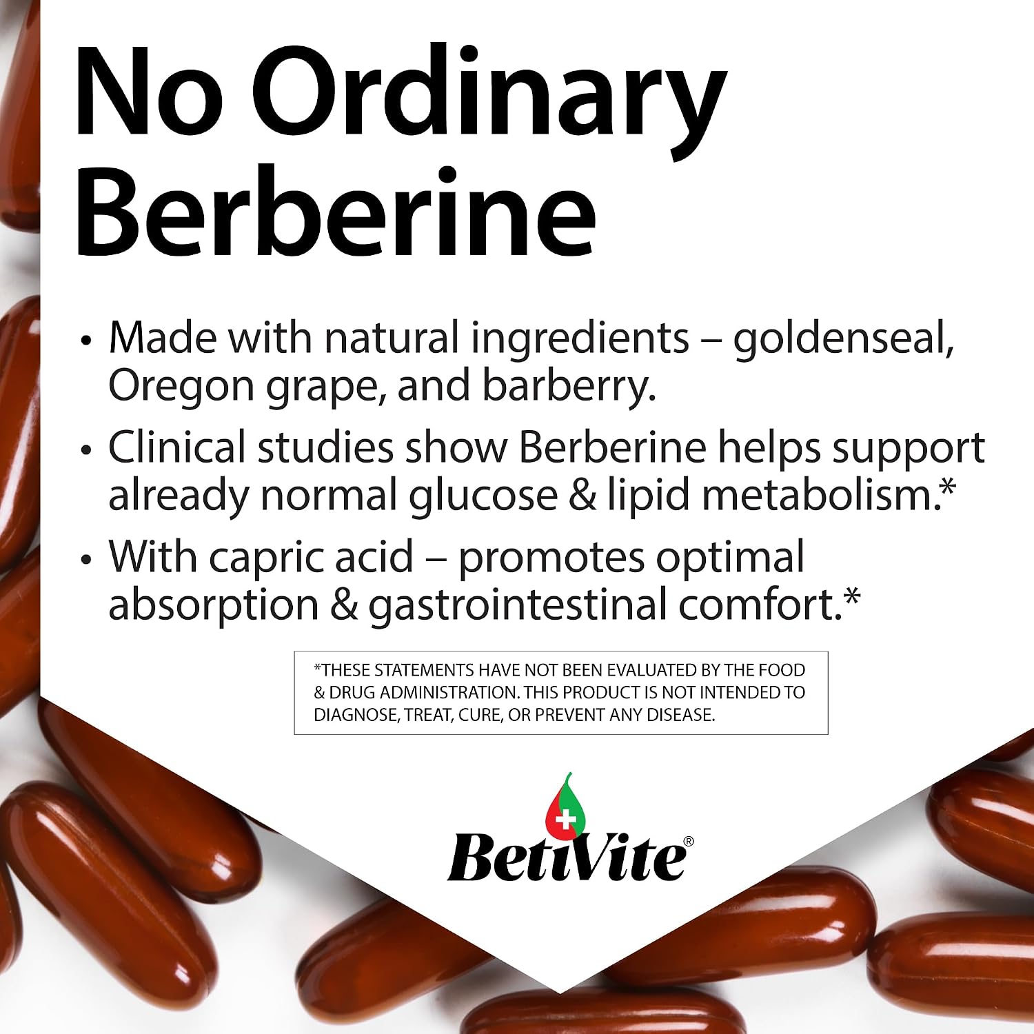 BetiVite Berberina con Aceite MCT, 90 Cápsulas Blandas
