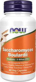NOW Foods Saccharomyces Boulardii, 60 cápsulas (Pack de 2)