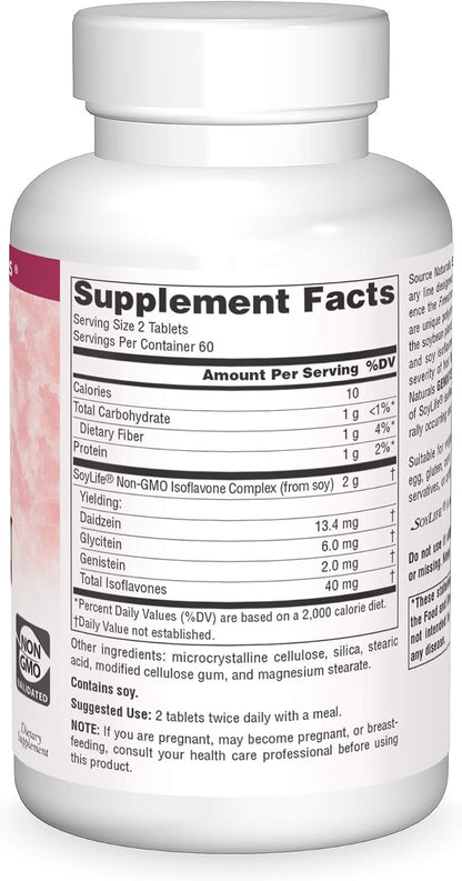 Source Naturals Genistein 1000 mg Eternal Woman, 120 Comprimidos – Image 2