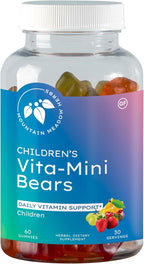 Mountain Meadow Herbs Vita-Mini Bears Multivitamínico para Niños con Gominolas de Frutas, 60 unidades