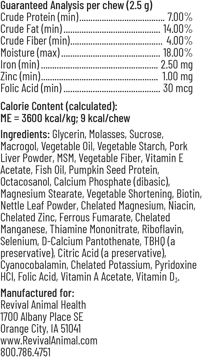 Breeder's Edge Oxy Mate Prenatal Vitamins for Dogs & Cats, Soft Chews - 60 Count