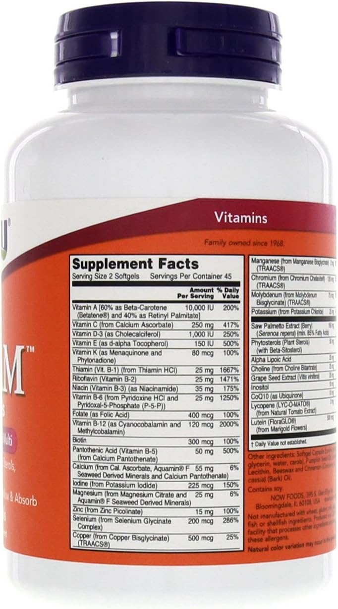 Adam Complejo Multivitamínico para Hombres - 90 Cápsulas Blandas (Paquete de 2)