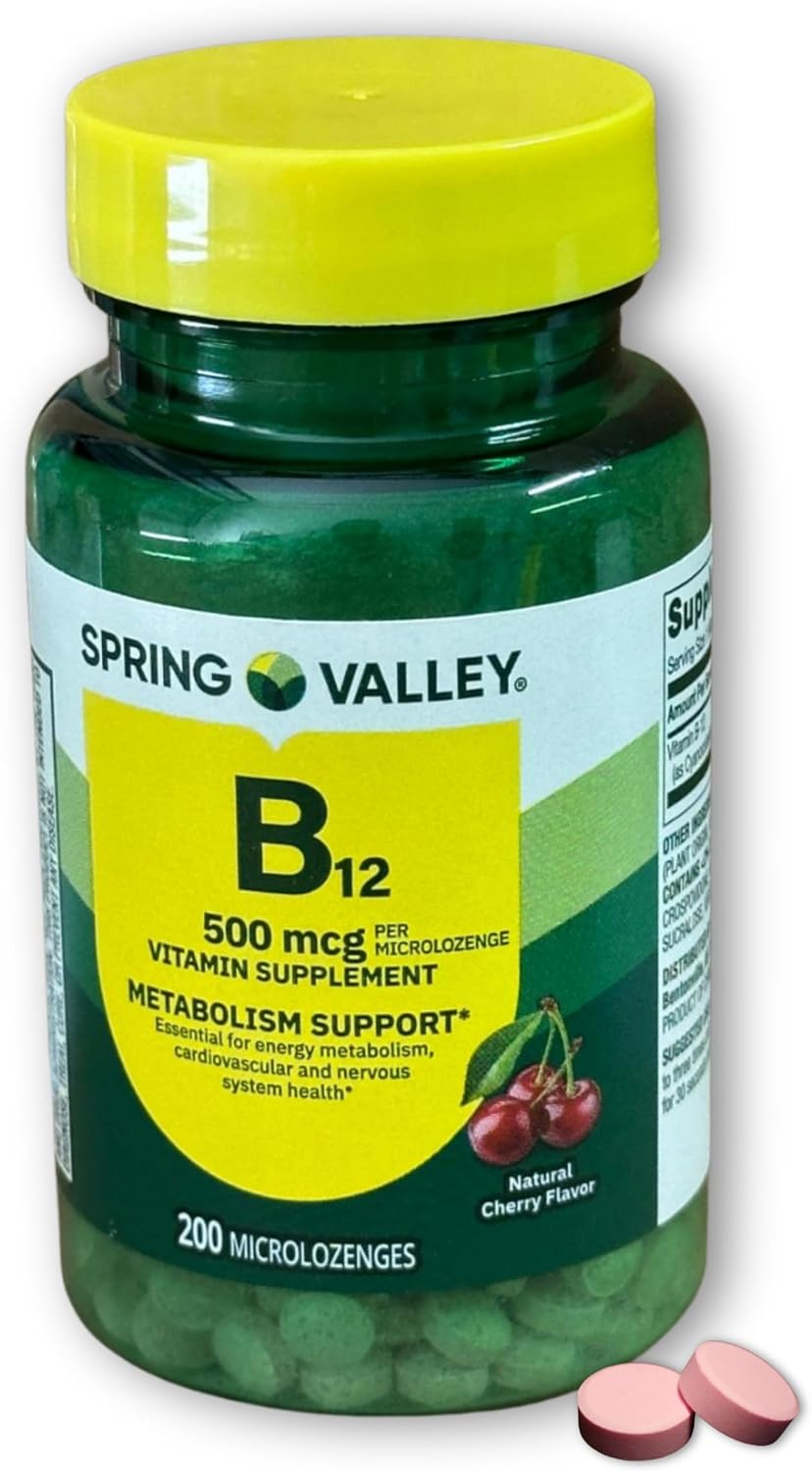B12 500 mcg Sublingual Sabor Cereza - 200 Comprimidos