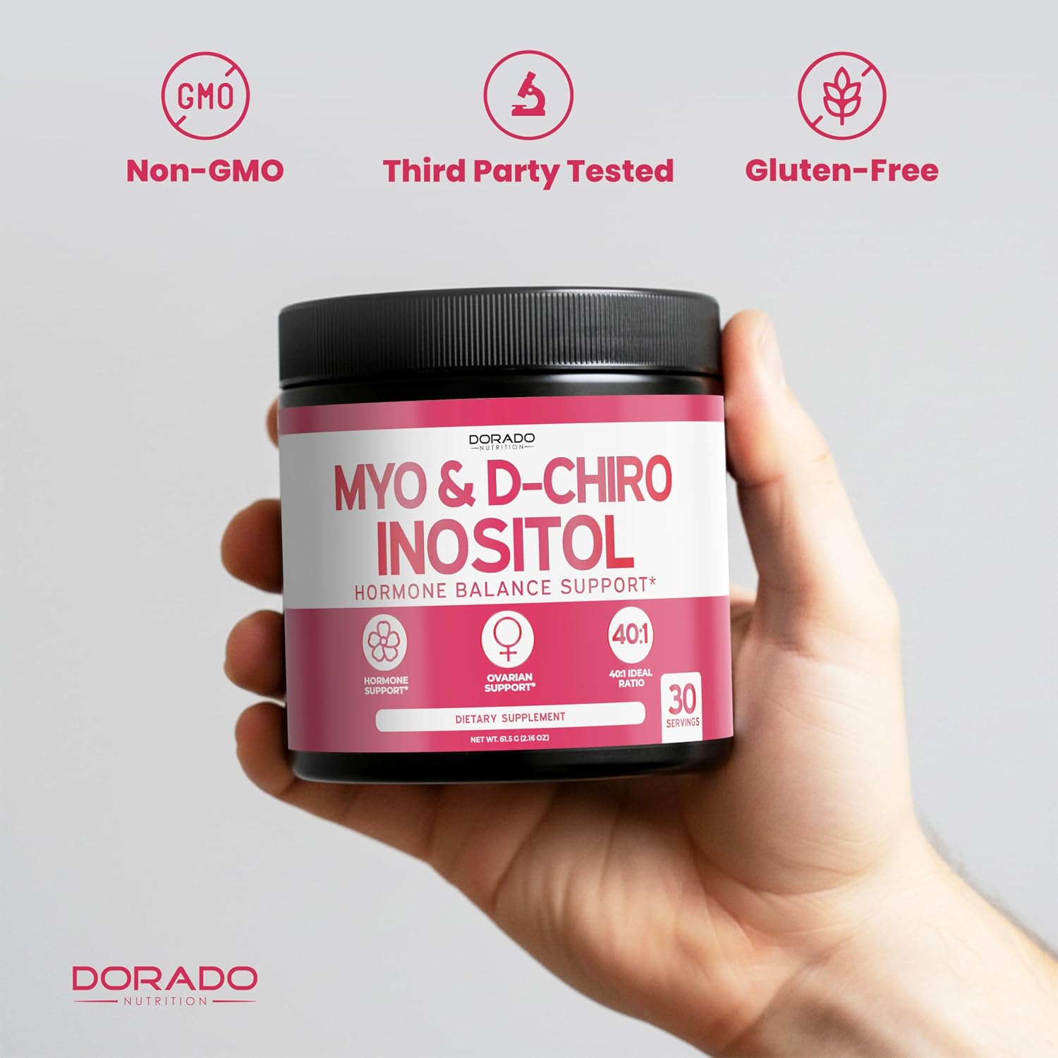 Myo-Inositol & D-Chiro Inositol en Polvo (2050mg por ración, Ratio 40:1, 30 días)
