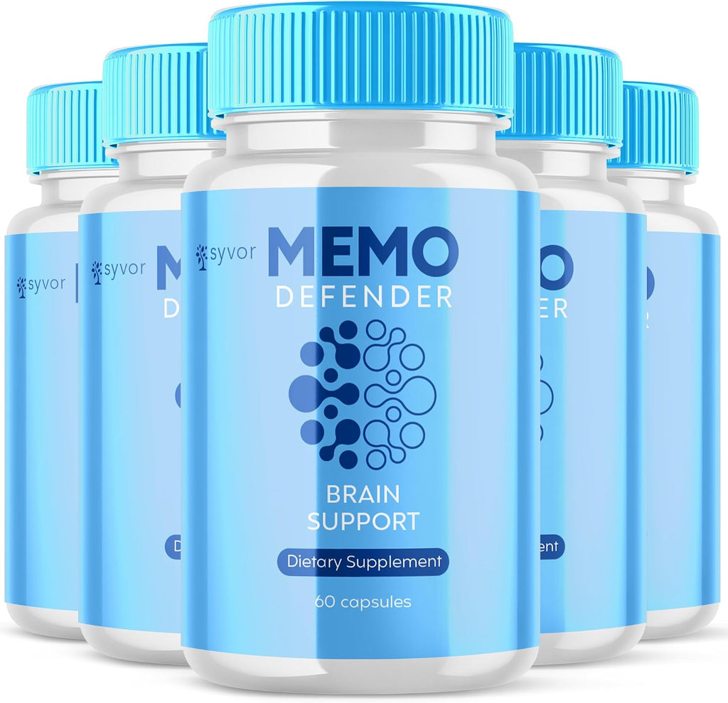 Memo Defender Cápsulas - Suplemento para el Apoyo Cerebral (5 Paquetes, 300 Cápsulas)