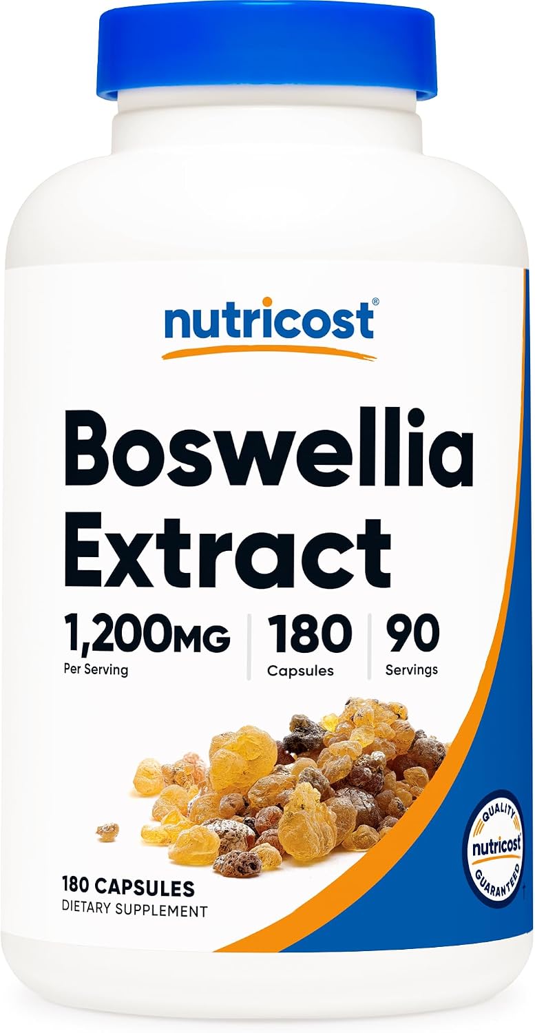 Nutricost Extracto de Boswellia 180 Cápsulas – 90 Dosis – Vegano, Sin Gluten