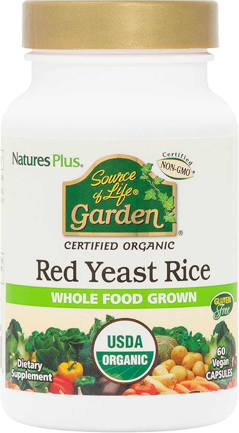 NaturesPlus Source of Life Garden Arroz de Levadura Roja - 60 Cápsulas Orgánicas