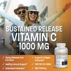Bronson Vitamin C 1000 mg Sustained Release - Non-GMO Ascorbic Acid - 250 Tablets