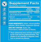 The Vitamin Shoppe Ácido Pantoténico 500mg (Vitamina B5) - 100 Cápsulas