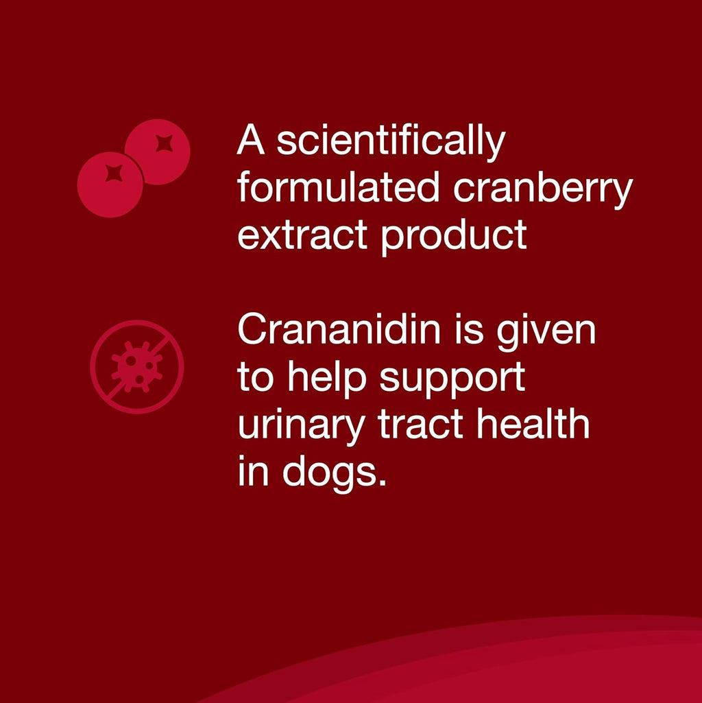 Nutramax Crananidin for Dogs - Cranberry Supplement for Urinary Health - Chewable Tablets, 75 Count