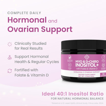 Optify Inositol+ - Myo-Inositol y D-Chiro – Ingredientes adicionales de calidad : incluye folato y vitamina D, que – Image 2