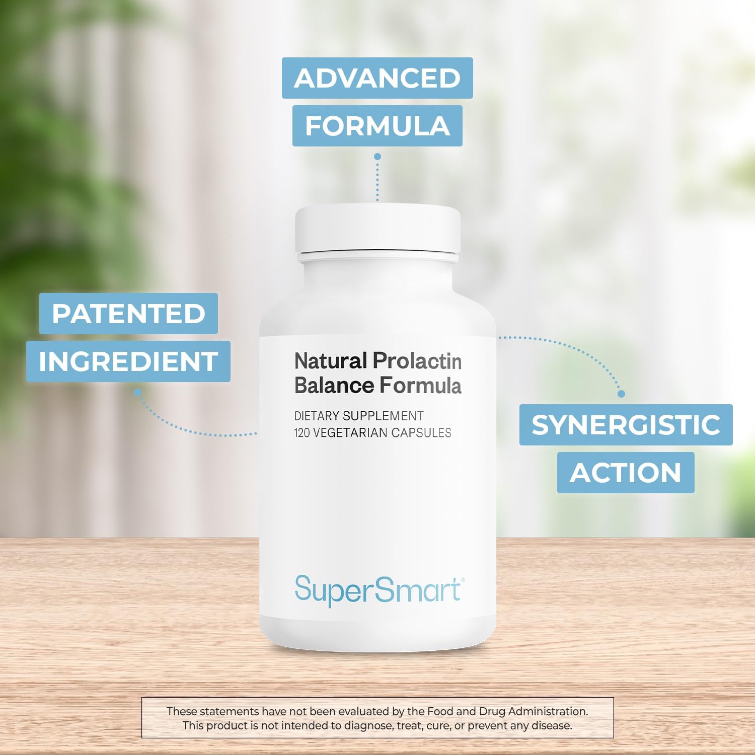 Supersmart - Suplemento Natural Anti Prolactina con P5P Vitamina B6, Mucuna Pruriens, Maca, Ashwagandha - 120 Cápsulas Vegetales