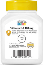 21st Century B-1 Tablets, 100 mg, 110 Comprimidos (Pack de 12)
