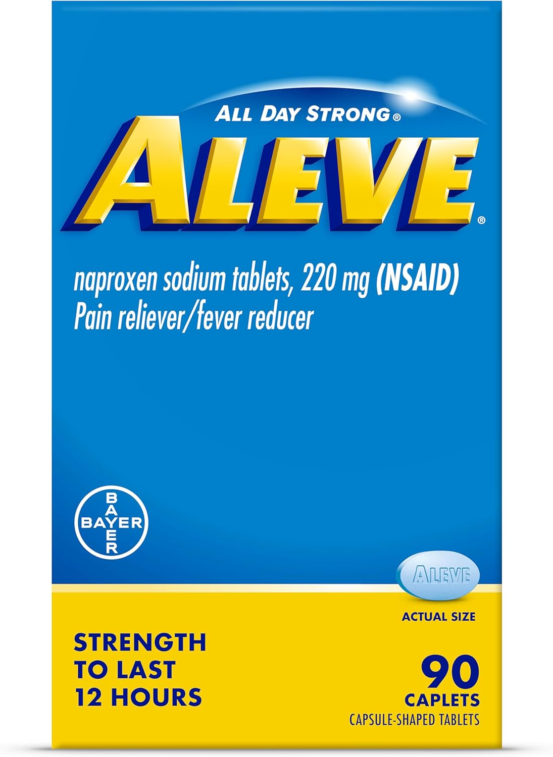 Aleve Naproxeno Sódico 220 mg, 90 Comprimidos