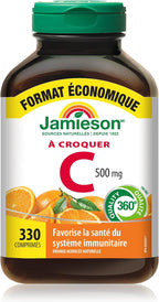 Jamieson Vitamina C Masticable 500 mg - 330 Comprimidos Sabor Naranja