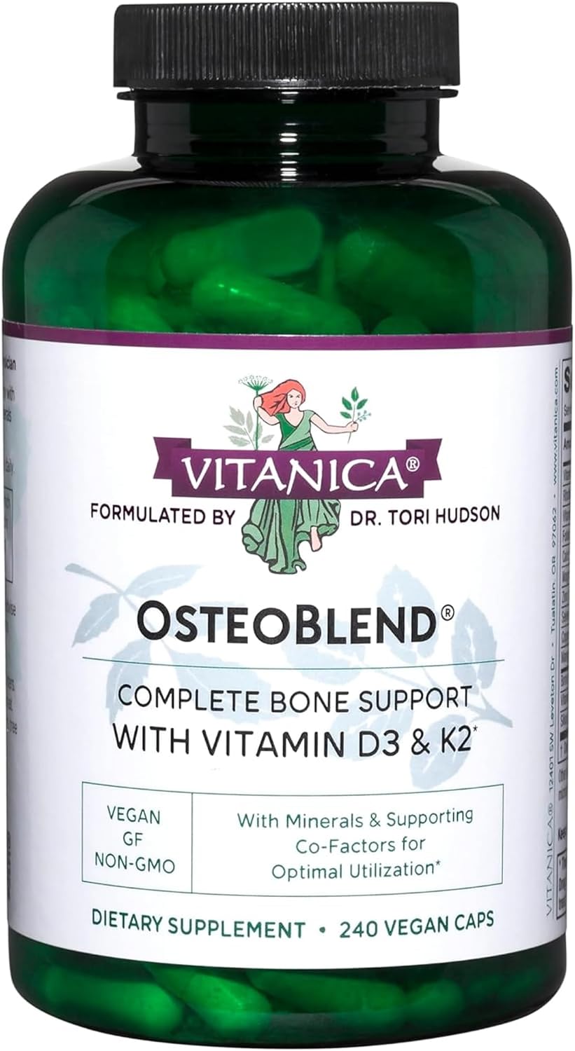 Vitanica OsteoBlend, Bone Support, Vegan, 240 Capsules