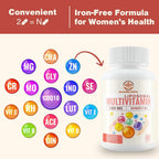 Sambugra Multivitamínico Liposomal para Mujeres 50+ - 32 Ingredientes con CoQ10, Vitaminas C, D, E y Luteína - Sin Hierro (120 Cápsulas)