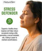 NaturalSlim Stress Defender Suplemento para el Estrés, Fórmula de Equilibrio de Cortisol con Vitamina B5 y L-Tirosina, Apoyo al Sueño y Metabolismo, 180 Cápsulas Vegetales (3 Paquetes)